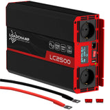 LOADCHAMP Wechselrichter 2500W / 5000W Reiner Sinus Spannungswandler 12v 230v Inverter LCD-Display Stromerzeuger Solar Wohnmobil
