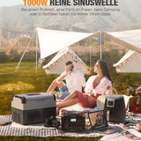 GRECELL Portable 1000 W Power Station, 999 Wh Lithium Batterie Solar Generator, 10 Ports Mobile Power Generator für den Außenbereich mit AC/DC/USB, Power Station für Camping, Notfälle(1000W), T-1000